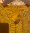 Toddler sweater 4T, yellw, fine Italian imported wool,buttons&pockets, hand-knit — photo 6