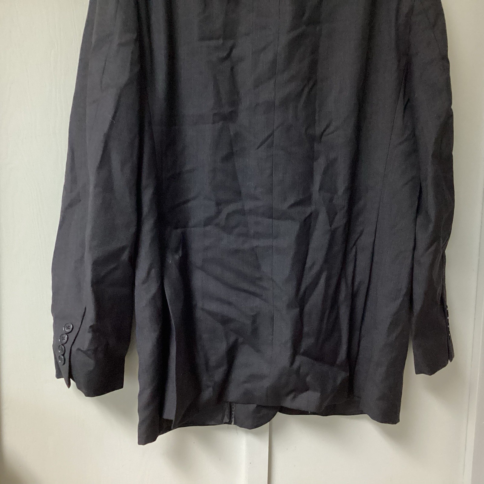 Brooks Brothers 346 Blazer Mens Size 44L Wool Two Button Buttons Black Lined thumbnail 12