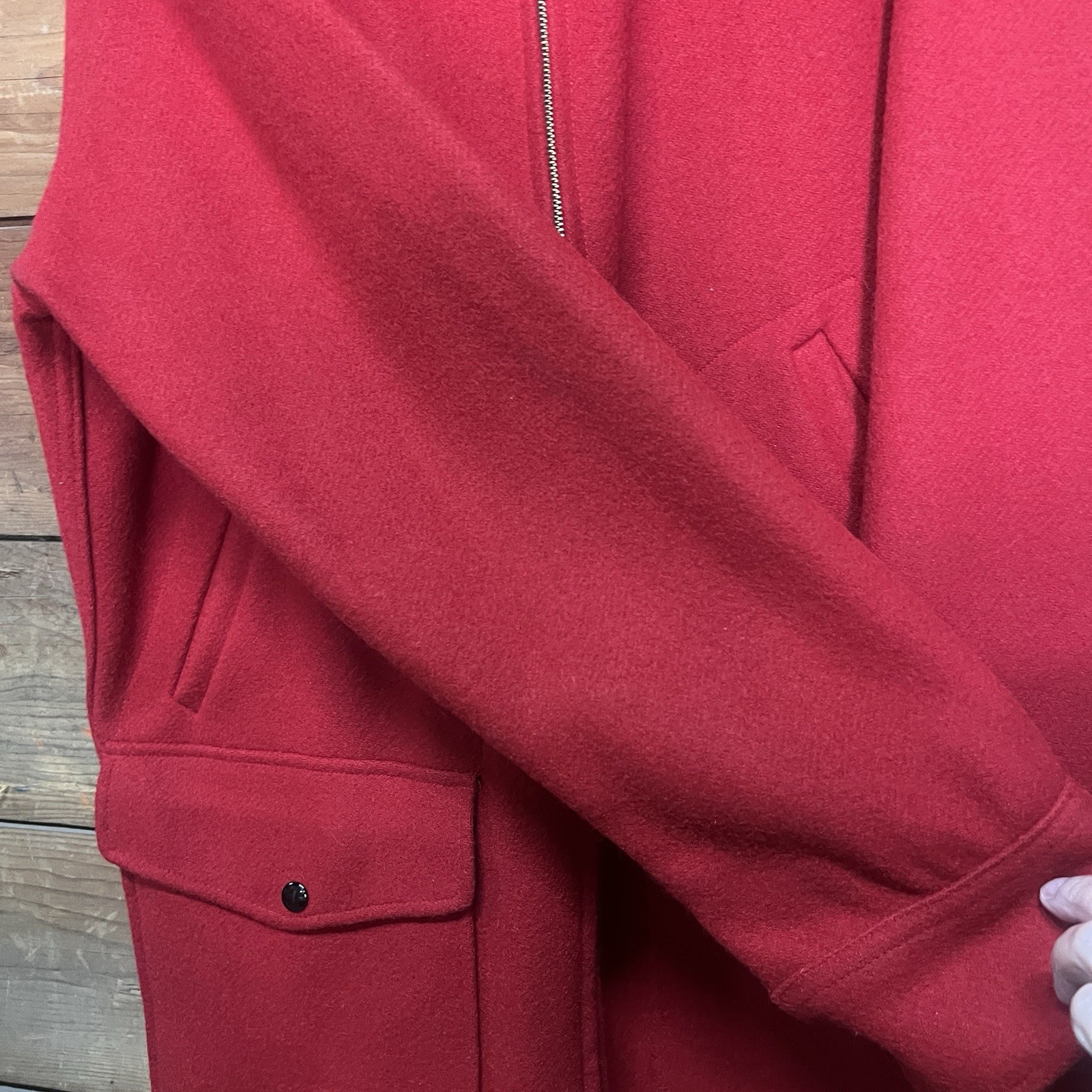 Vintage Pendleton Mens Jacket Red Medium - image 8