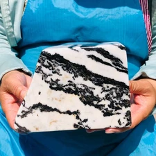 3580g Natural Beautiful Zebra Stone Crystal Mineral Specimen Healing 1966