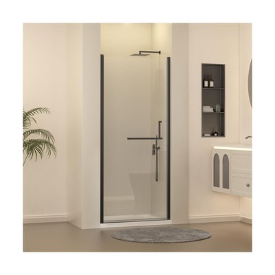 Frameless Pivot Shower Door 33-34'' W x 72'' H, Pivot Swing Shower Glass Door w...