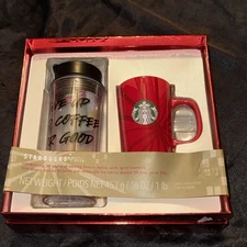 STARBUCKS 2014 BODUM FRENCH PRESS & 16 oz Red Cup FAST Shipping Never Opened NEW
