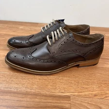 Silver Street London Chunky Brogue Brown Lace Up Dress Shoes Men's UK 12/US 13