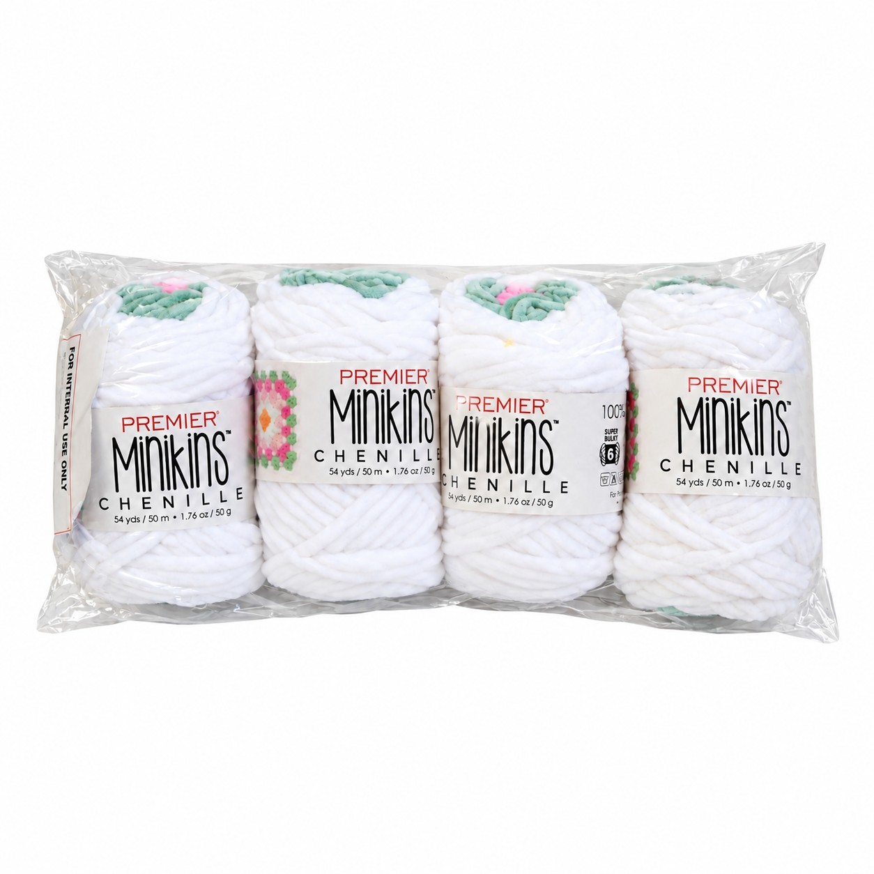 Premier Minikins Chenille Yarn Lot of 4 Skeins Super Bulky #6 Peony 2174 08