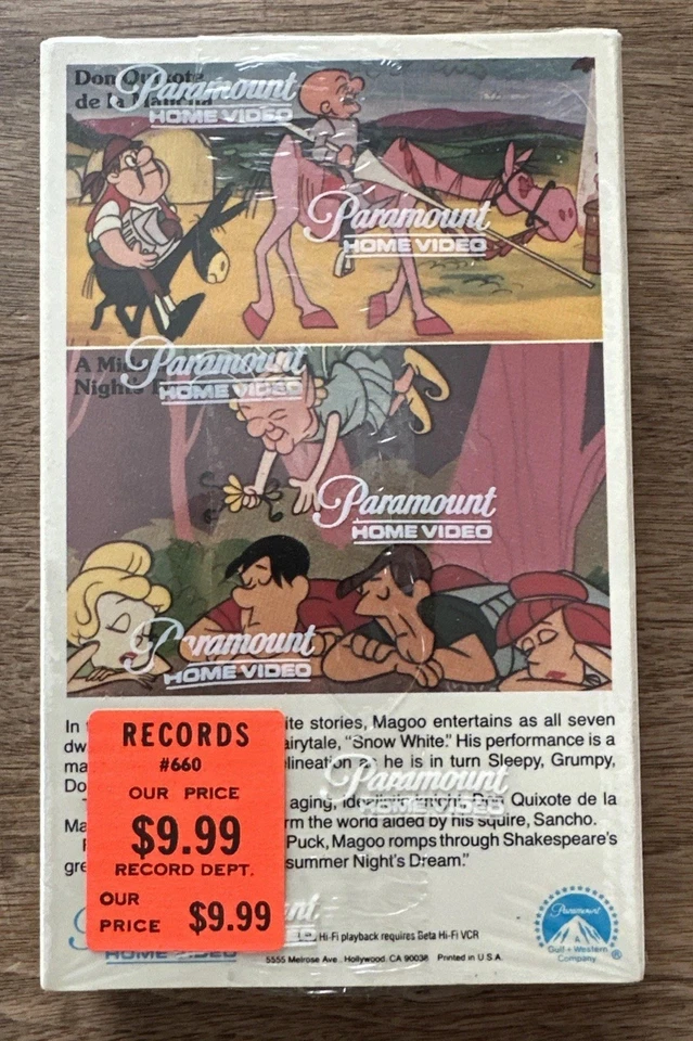 Betamax Mister Magoo's Story Book 3 Stories Sealed Brand New Watermark Beta - Image 2 of 3