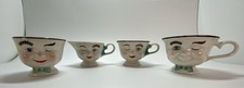 VTG &ldquo;Yum&rdquo; Baileys Irish Cream Winking Coffee Cups & Creamer & Sugar Set