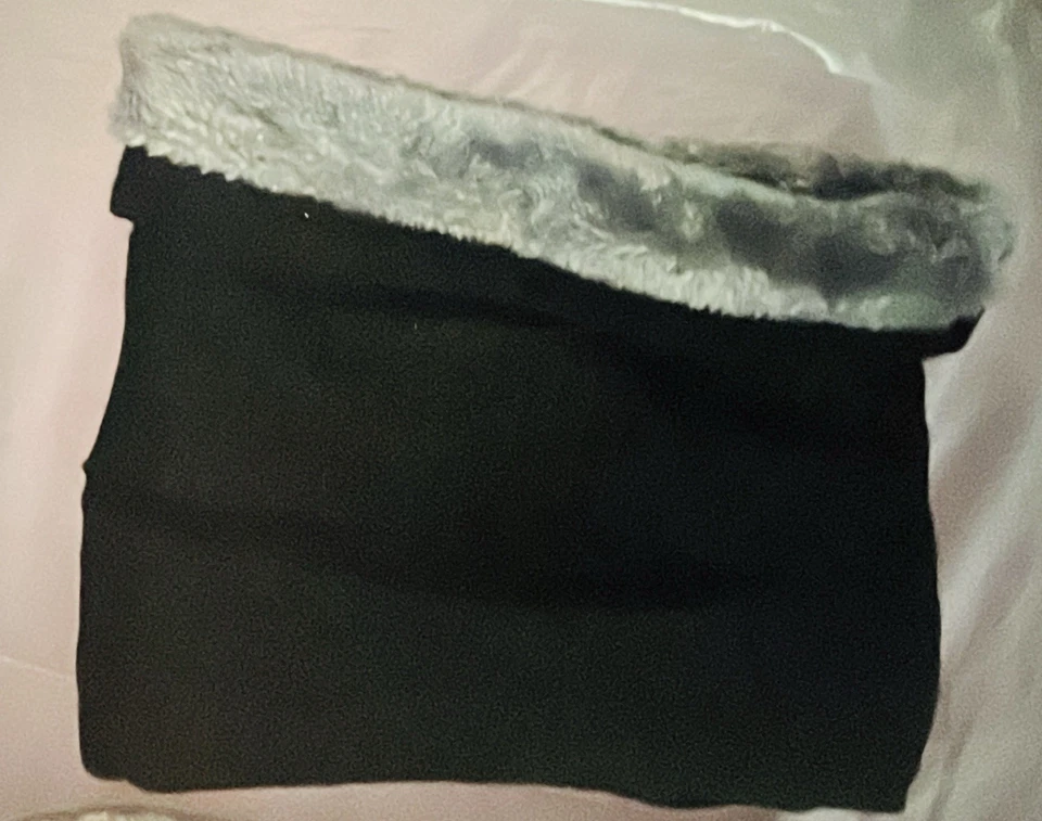 Paquete de calentadores de bufanda para cuello neutros negro marrón blanco grueso tejido piel Foto 4 de 4