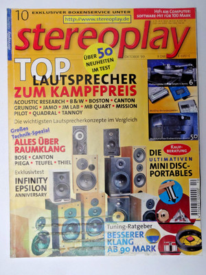 STEREOPLAY 10/99,  ARCITECH ATHENA,CANTON THX ULTRA,PIEGA P 4,BOSE ACOUSTMASS 15