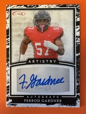 2022 Sage Artistry Ferrod Gardner RC Auto #A-FG Louisiana Ragin' Cajuns 🔥🔥
