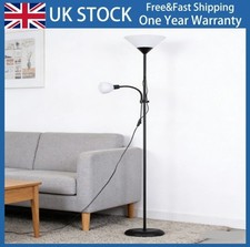 Tall Metal Standard Floor Lamp Uplighter Adjustable Reading Standing Light