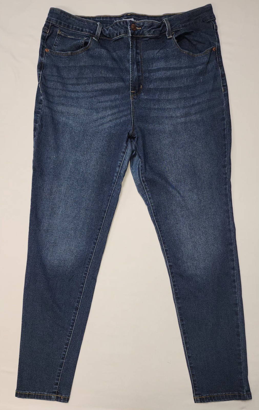 No Boundaries Size 19 High Rise Tapered Women Dark Wash Blue