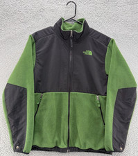 The North Face Denali Fleece Jacket Boys XL Green Black Polartec Full Zip