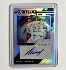 Ramon Laureano 2021 Prizm Debut Signatures Auto Silver Prizm Parallel A’s Padres