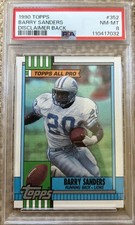 1990 Topps Barry Sanders #352 [Disclaimer Back] PSA 8 NM-MT!!!!