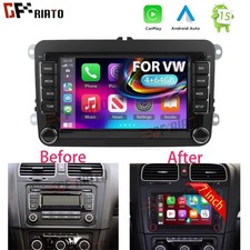 For VW GOLF MK5 MK6 7" Touch Screen Carplay Android 15 Car Stereo Radio 4GB+64GB