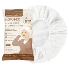 Scrubzz Shampoo Cap No Rinse for Elderly and Bedridden Patients, Rinse Free S...