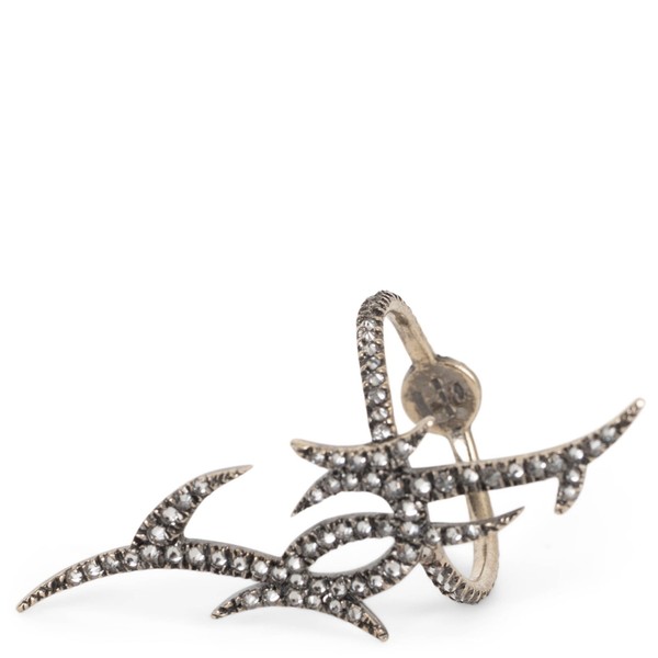 73230 authentischer VBH 18k Weißgold & Diamant Tattoo Ring 7,25