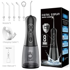 Water Dental Flosser - 8 Modes Cordless Portable Oral Irrigator, IPX7 Waterproof