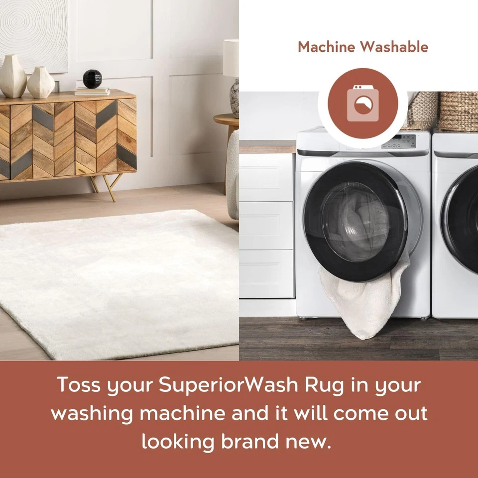 Alfombra de área reversible Versa Collection 4' x 6', lavable a máquina, resistente a las manchas... Foto 2 de 4