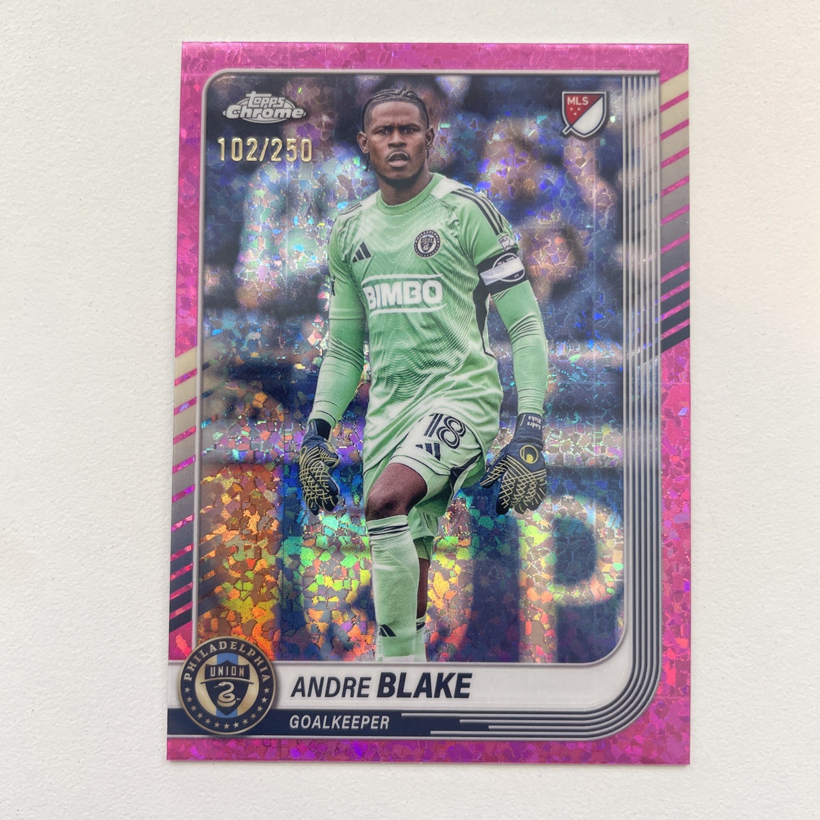 2025 Topps Chrome Mls - Andre Blake #154 Pink Mini-Diamond Refractor /250
