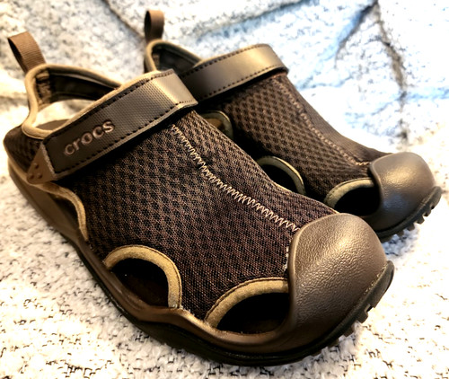 Crocs Swiftwater Mesh Wave Brown Sandals Water shoes Men’s Size 9 NEW