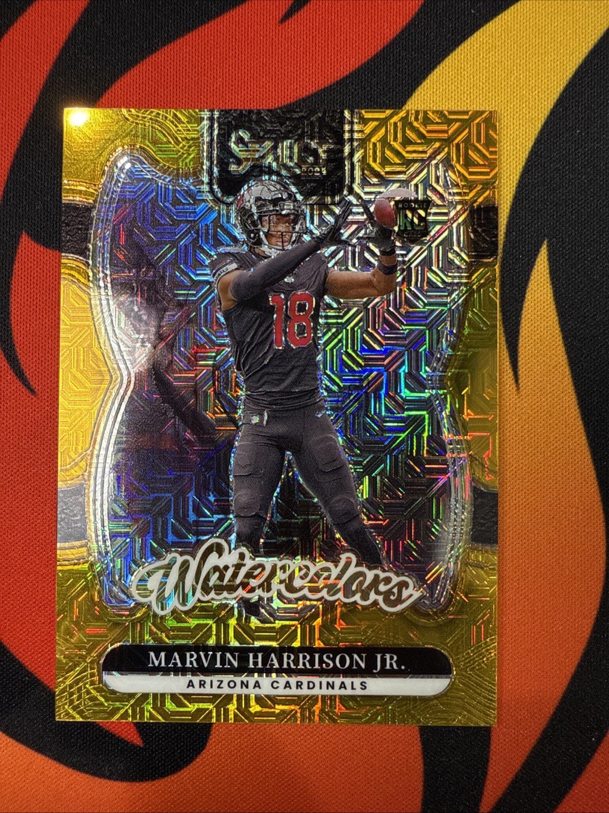 2024 Panini Select Football MARVIN HARRISON JR. Rookie Watercolors GOLD 8/10 RC