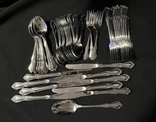 47 pcs Oneida CHATEAU DELUXE Stainless Flatware. See Description for Items List