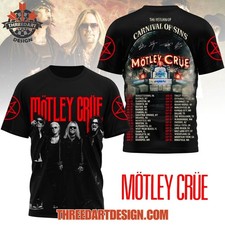 Motley Crue Return Carnival Of Sins Style Rock 3D T-shirt