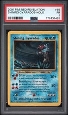 Carta Pokémon Shining Gyarados 65/64 Neo Revelation Unlimited Scintillante PSA 1