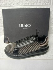 Scarpe Donna Liu Jo Sneakers Pelle-strass Nero-argento 38 B738