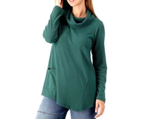 #1754 LOGO Lounge by Lori Goldstein Micro Cloud Waffle Cowl Neck Top Size XXS