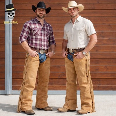 Cowboy Riding Chaps with Long Fringe