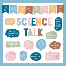 47Pcs Science Talk Bulletin Board Decorations Set, Boho Educational Bulletin Boa