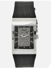 D&G DW0154 Dolce & Gabbana Black Leather Diamond Watch