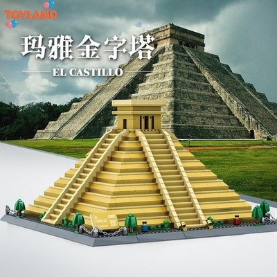 Wange Blocks Architecture MOC Structure Mexico El Castillo Building Bricks Toy