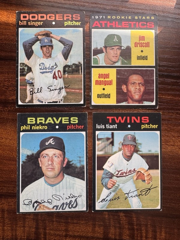 1971 Topps Vintage Baseball Card Lot (4)