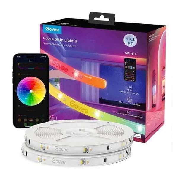 Govee 49.2ft Smart Plug-in Dimmable Color-Changing LED Strip Light (1-Pack) - Image 4 of 4