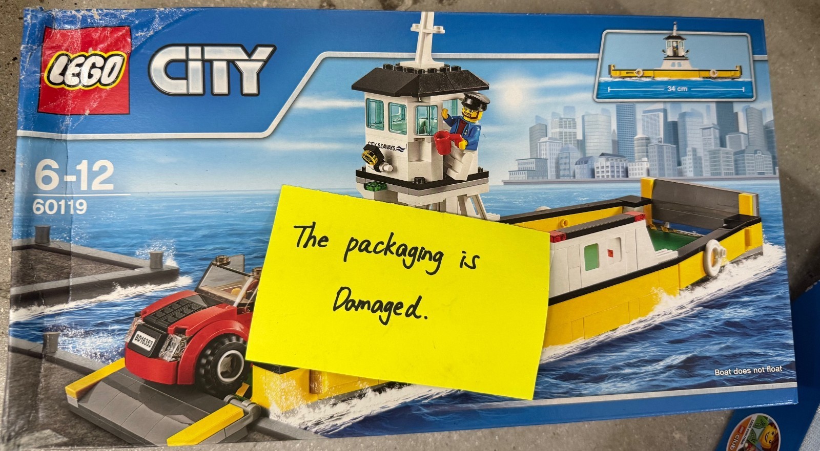 LEGO City 60119 Ferry - New and Sealed in damaged box