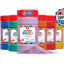 Hygloss Colored Sand Crafts - 6 Assorted Colors - 1 Lb - Safe For Ages 3 29169