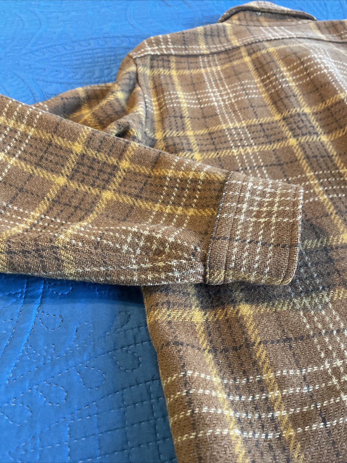 Pendleton Wool Shirt Long Sleeve Medium Gold Brow… - image 21