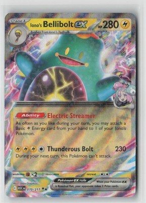 Pokemon Iono's Bellibolt ex #070/217 Double Rare ME: Ascended
