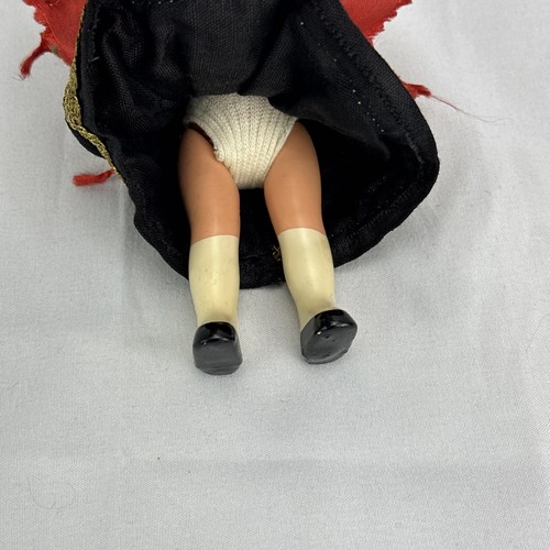 1950's German Black Forest Celluloid Jointed Girl Doll in Traditional Costume 5" - Picture 5 of 13