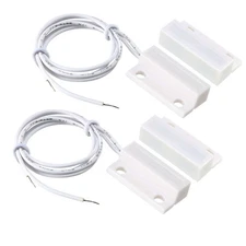 2pcs MC-38 Surface Mount Wired NC Door Sensor Alarm Magnetic Reed Switch