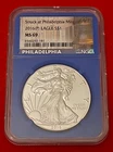 2016-P S$1 American Silver Eagle NCG MS69 Struck at Philadelphia Mint - 1 Ounce
