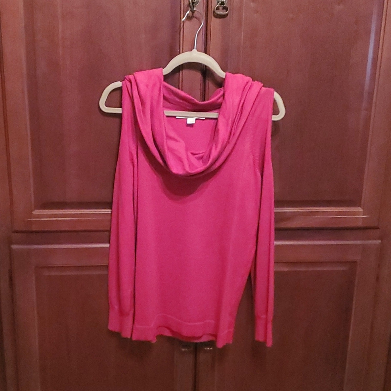 So Flattering Cold Shoulder Knit Top - image 1