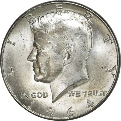 FULL DATES Roll Of 20 $10 Face Value 90% Silver 1964 Kennedy Half