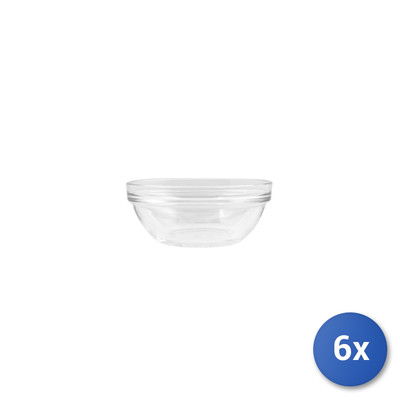 6x Coppette In Vetro Pasabahce Chef'S Impilabile Trasparente 10,5Cm