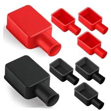 Battery Terminal Cover 8 Pcs, Battery Terminal Protector Isolate Soft Rubber, 