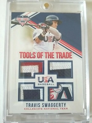 Travis Swaggerty 2018 Panini Stars & Stripes (4) Muliti Color Patches 18/18 USA
