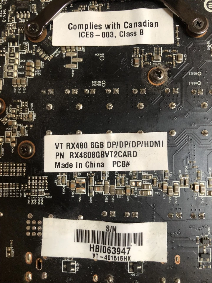 Visiontek AMD Radeon RX 480 (8 GB) Graphics Card - Not working *AS IS* - Image 4 of 4